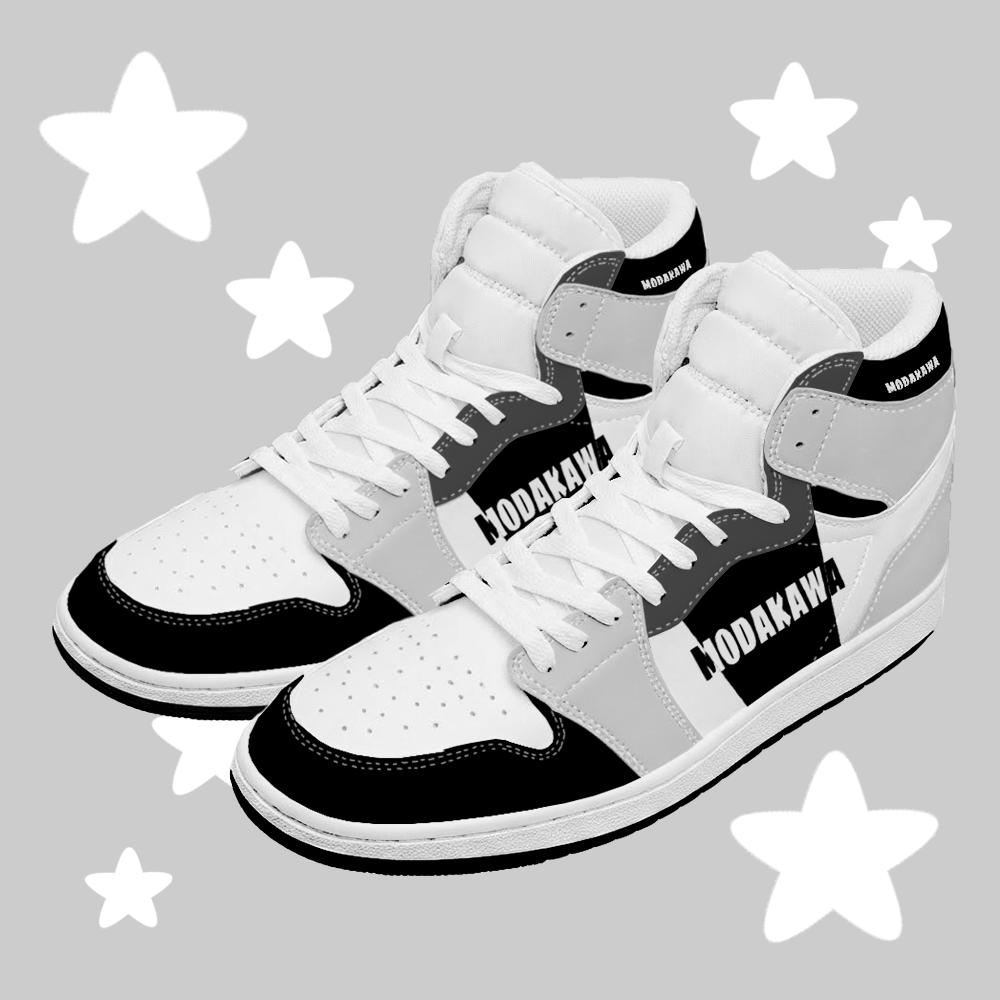 MODAKAWA Color Block Letter Graphic Color Block High Top Canvas Shoes - Black - 48 - image 3