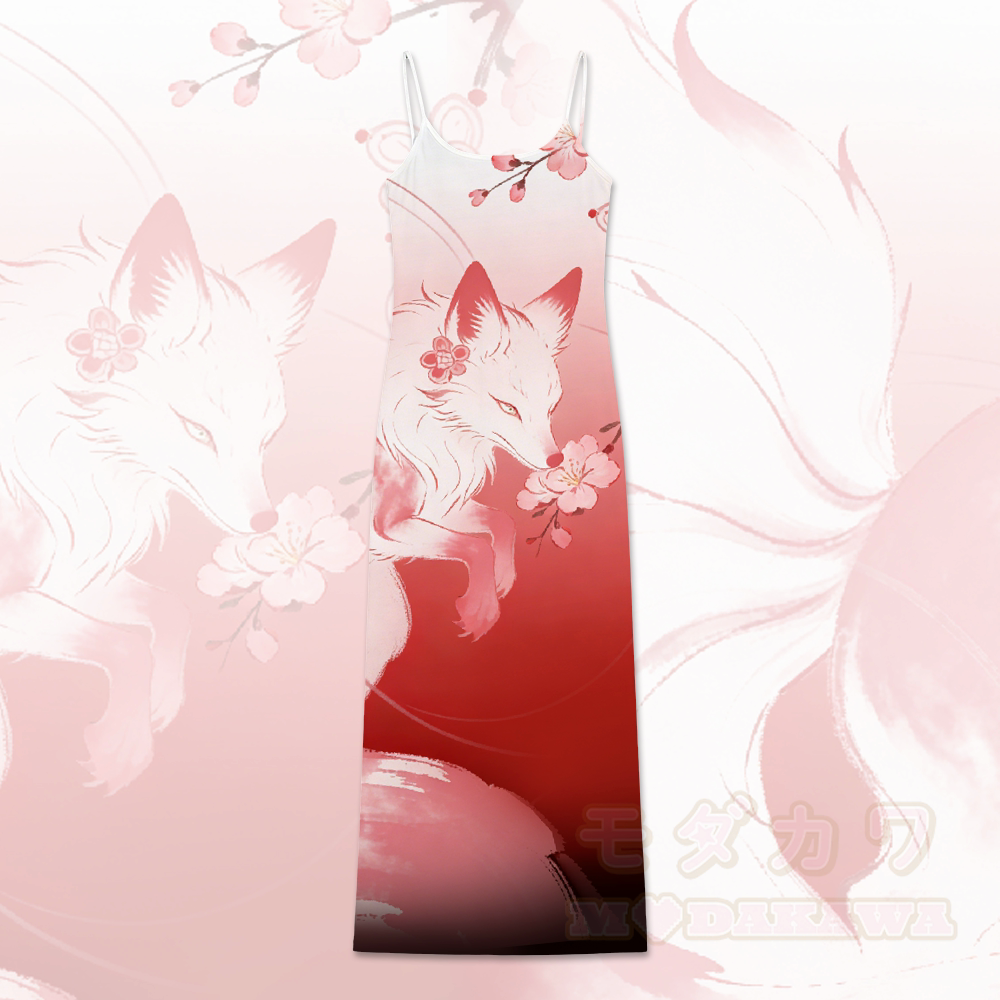 Fox Graphic Modakawa Gradient Slip Dress - Red - 5XL - image 2