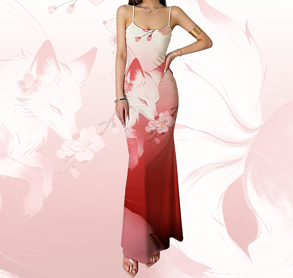 Fox Graphic Modakawa Gradient Slip Dress - image 1