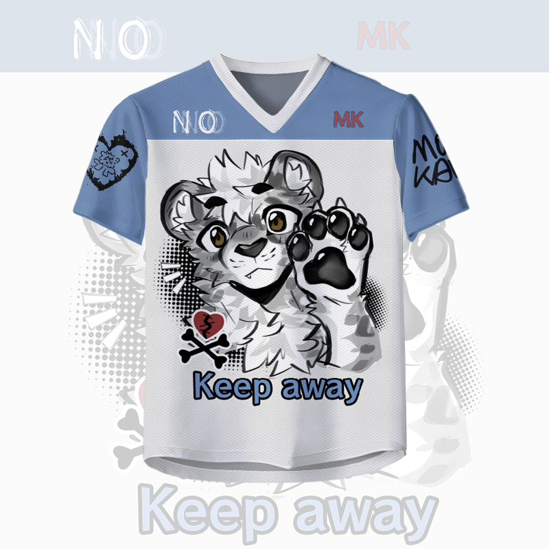 MODAKAWA X atka Tiger Paw Number Graphic Vintage Mesh Jersey T-shirt - image 2