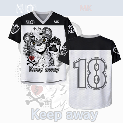 MODAKAWA X atka Tiger Paw Number Graphic Vintage Mesh Jersey T-shirt - Black - 4XL - image 3