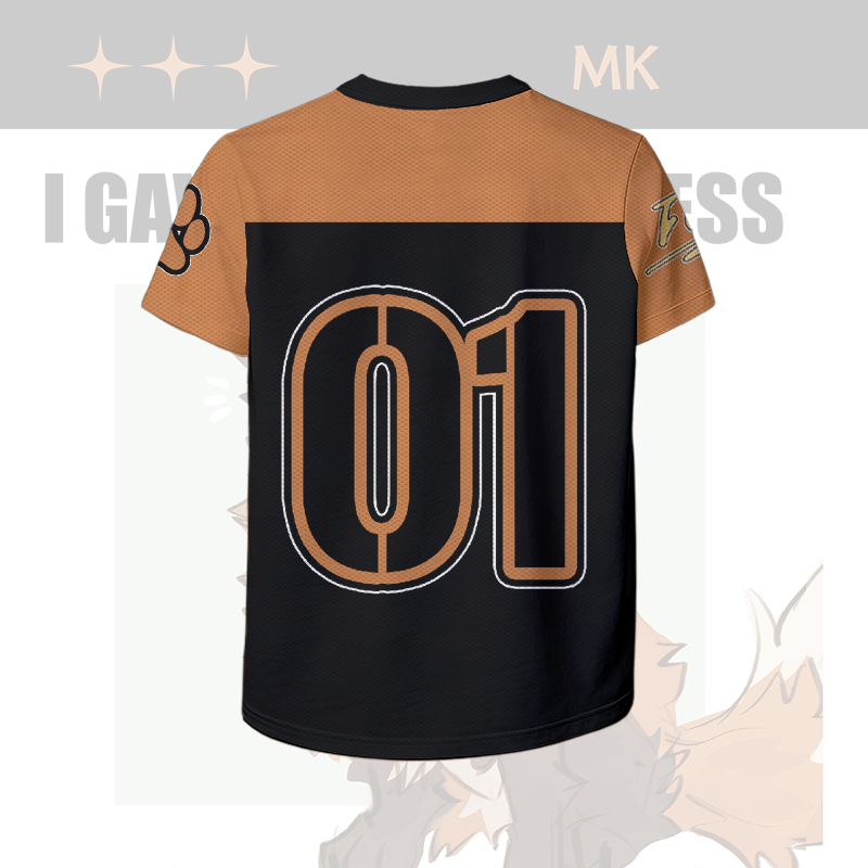 MODAKAWA X atka I GAVE YOUR ADDRESS Fox Number Graphic Vintage Mesh Jersey T-shirt - image 4