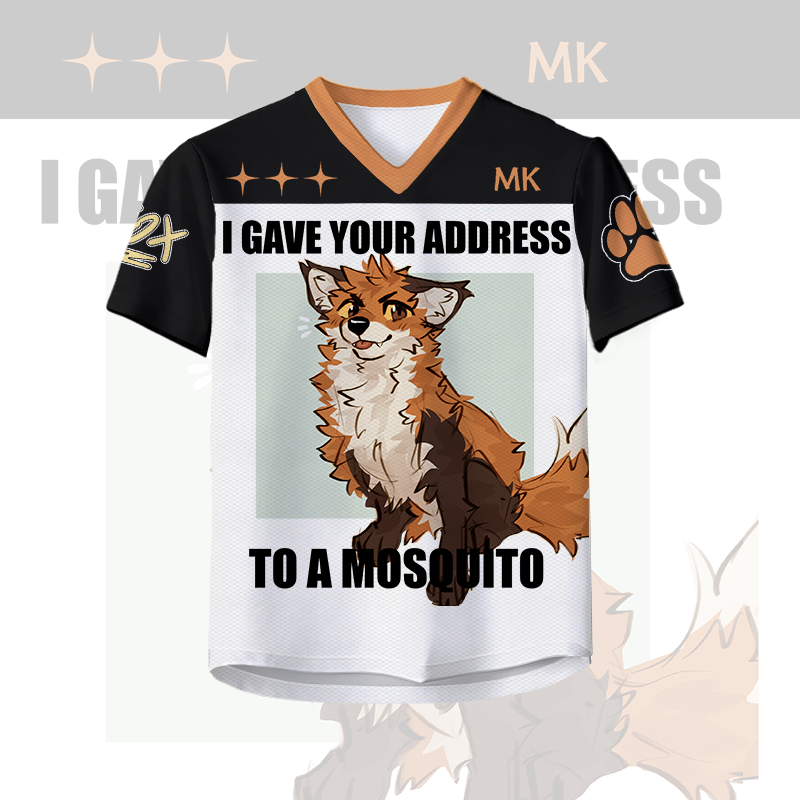 MODAKAWA X atka I GAVE YOUR ADDRESS Fox Number Graphic Vintage Mesh Jersey T-shirt - image 2