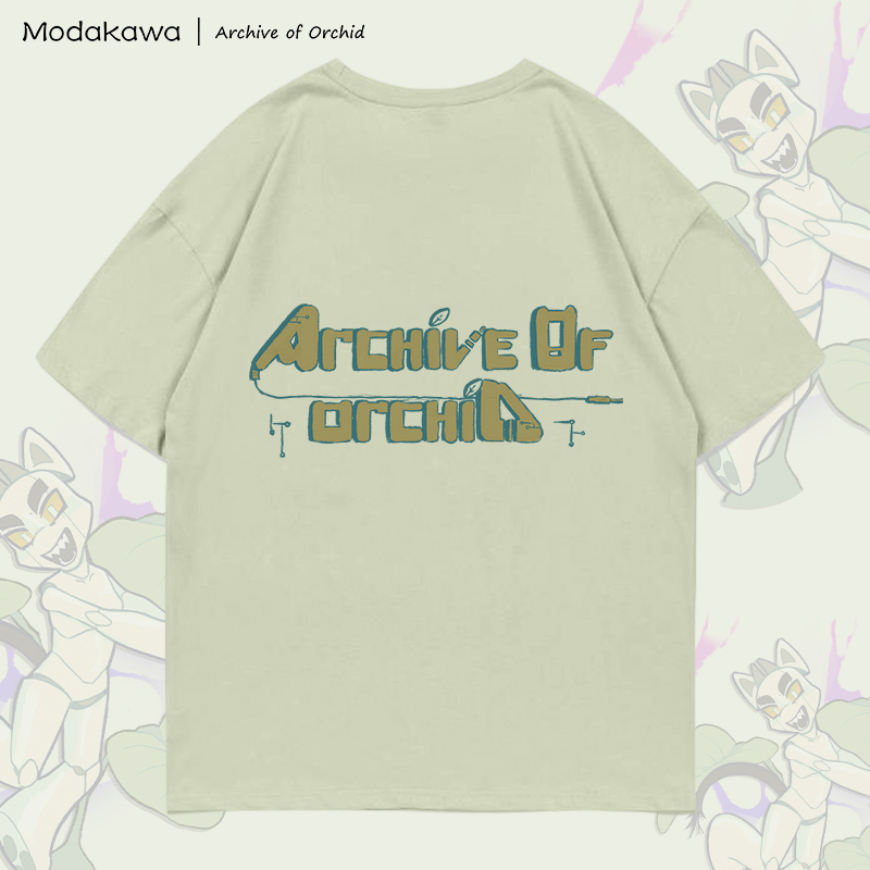 MODAKAWA X Archive of Orchid Mecha Cat Graphic 100% Cotton T-shirt - image 5