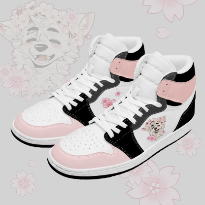 MODAKAWA X atka Floral Fox Graphic High Top Canvas Shoes - Black & Pink - 48 - image 1