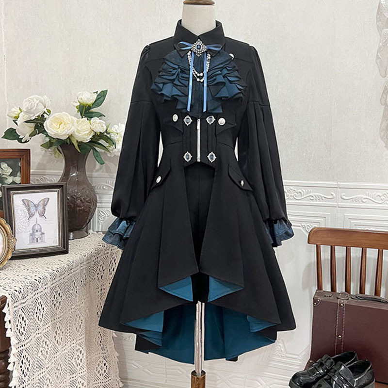 Zipper Vest Dress Pearl Bowtie Shirt Shorts Matching Outfit - Long Sleeve Set - XL - image 8