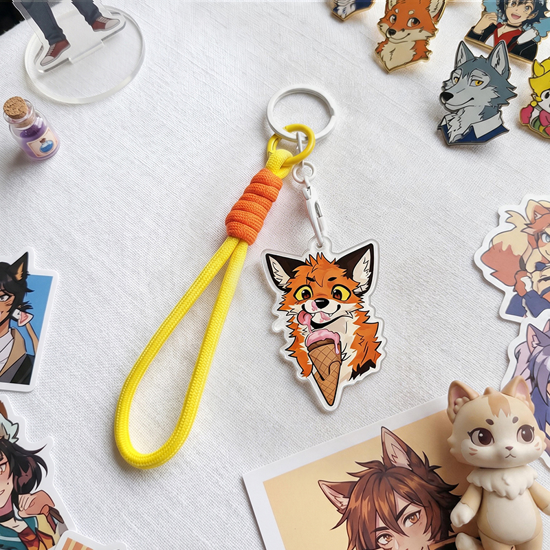 MODAKAWA X atka Ice-cream Fox Keychain Birthday Gift - image 1