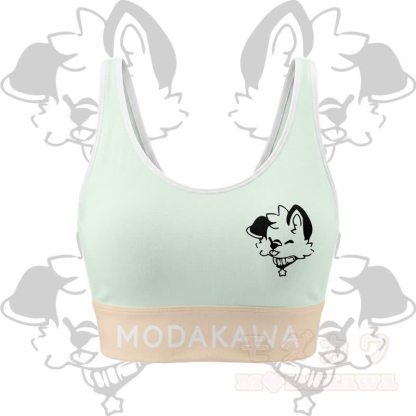 MODAKAWA X popipeko Puppy Graphic Crop Tank Sport Top Shorts Bikini Matching Outfit - Green Top - 5XL - image 5