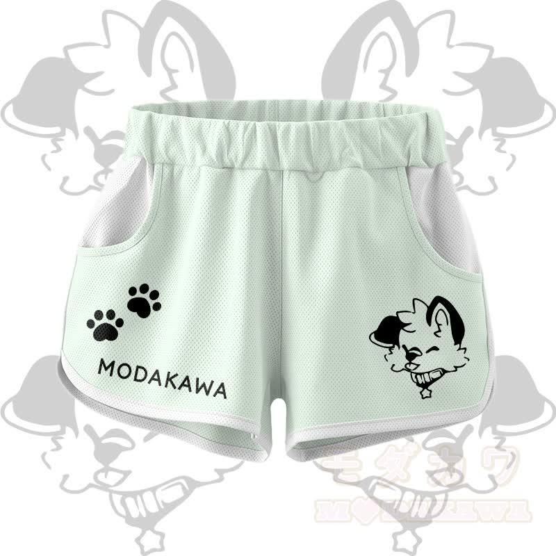 MODAKAWA X popipeko Puppy Graphic Crop Tank Sport Top Shorts Bikini Matching Outfit - Green Shorts - 5XL - image 10