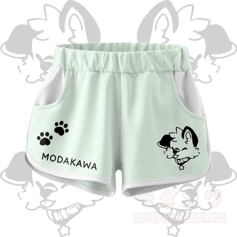MODAKAWA X popipeko Puppy Graphic Crop Tank Sport Top Shorts Bikini Matching Outfit - Green Shorts - 5XL - image 10