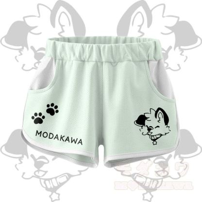 MODAKAWA X popipeko Puppy Graphic Crop Tank Sport Top Shorts Bikini Matching Outfit - Green Shorts - 5XL - image 10