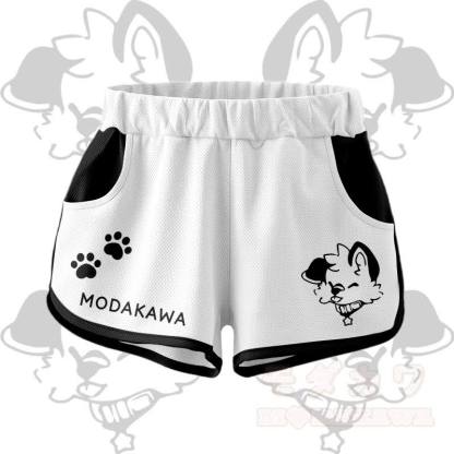 MODAKAWA X popipeko Puppy Graphic Crop Tank Sport Top Shorts Bikini Matching Outfit - White Shorts - 5XL - image 8