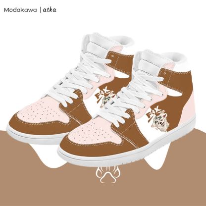 MODAKAWA X atka Fox Wants Meat Graphic Color Block High Top Canvas Shoes - Brown - 48 - image 3
