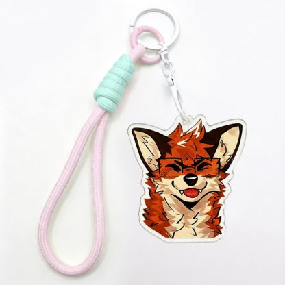 MODAKAWA X atka Glasses Fox Keychain Birthday Gift - Pink - image 4