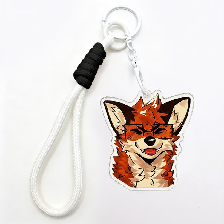 MODAKAWA X atka Glasses Fox Keychain Birthday Gift - White - image 3
