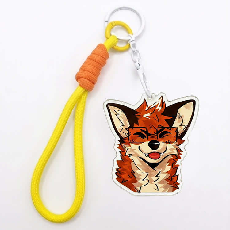 MODAKAWA X atka Glasses Fox Keychain Birthday Gift - Yellow - image 2