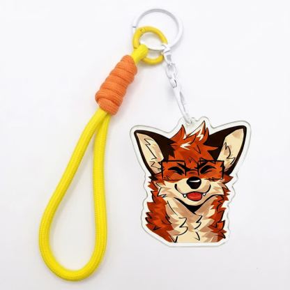 MODAKAWA X atka Glasses Fox Keychain Birthday Gift - Yellow - image 2