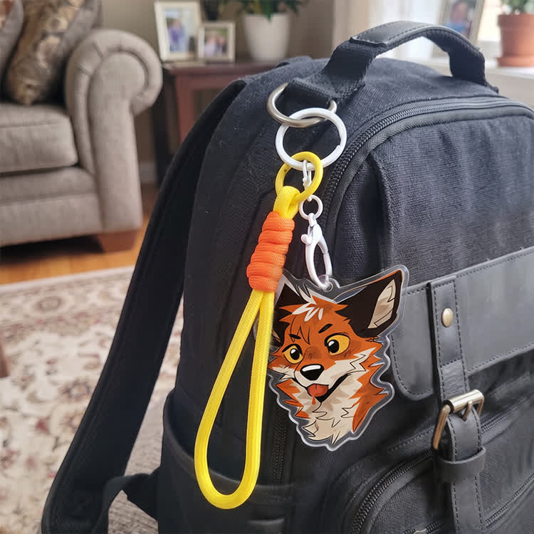 MODAKAWA X atka Tongue Out Fox Keychain Birthday Gift - image 1