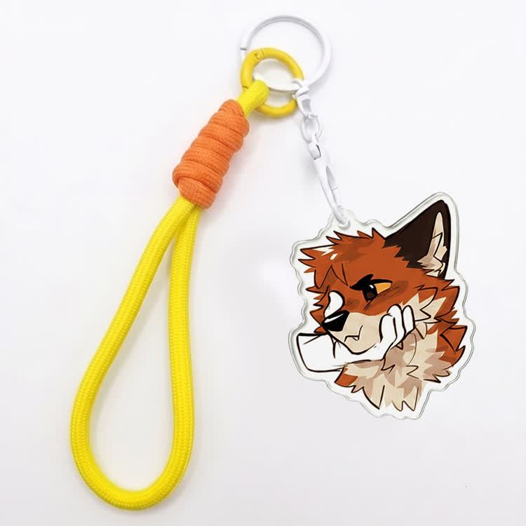 MODAKAWA X atka Pinching Fox Keychain Birthday Gift - Yellow - image 2