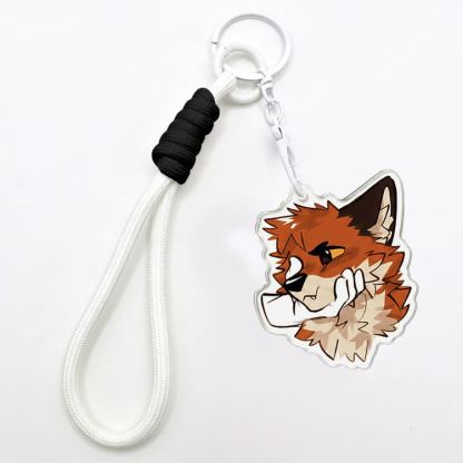 MODAKAWA X atka Pinching Fox Keychain Birthday Gift - White - image 3