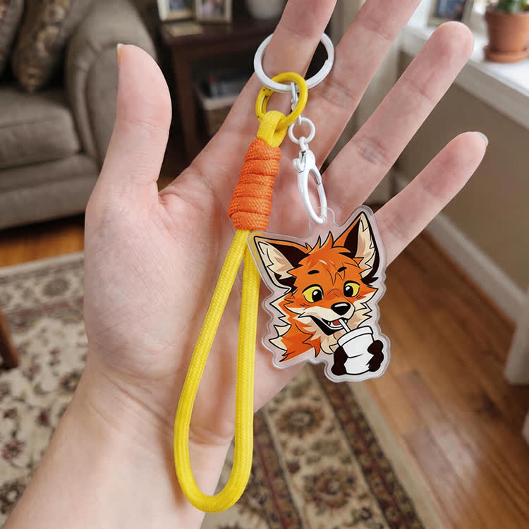 MODAKAWA X atka Drinking Fox Keychain Birthday Gift - image 1