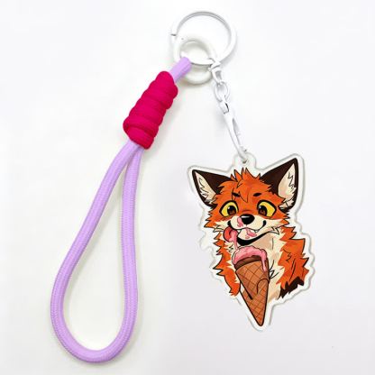 MODAKAWA X atka Ice-cream Fox Keychain Birthday Gift - Purple - image 7
