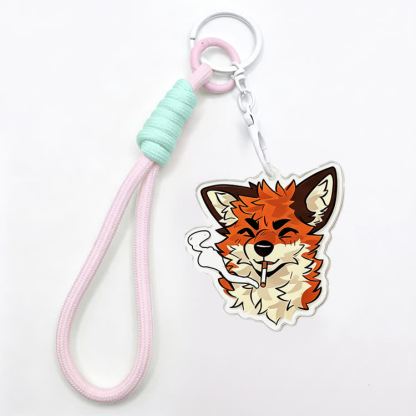 MODAKAWA X atka Smoking Fox Keychain Birthday Gift - Pink - image 4