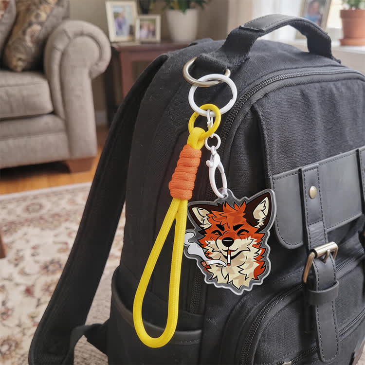 MODAKAWA X atka Smoking Fox Keychain Birthday Gift - image 1