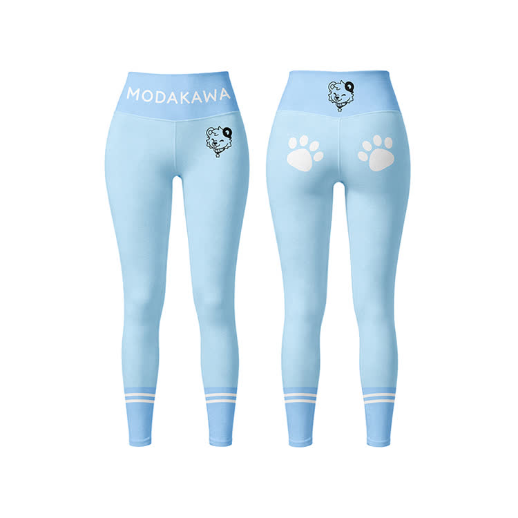 Puppy Graphic Sports Bra Top Leggings Modakawa Matching Outfit - Blue Leggings - 5XL - image 6