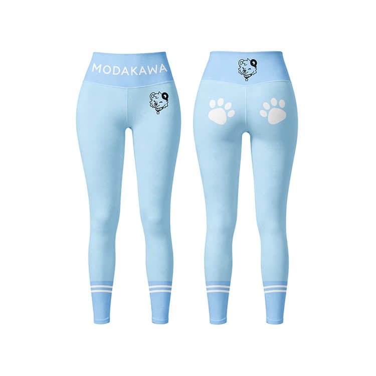 Puppy Graphic Sports Bra Top Leggings Modakawa Matching Outfit - Blue Leggings - 5XL - image 6