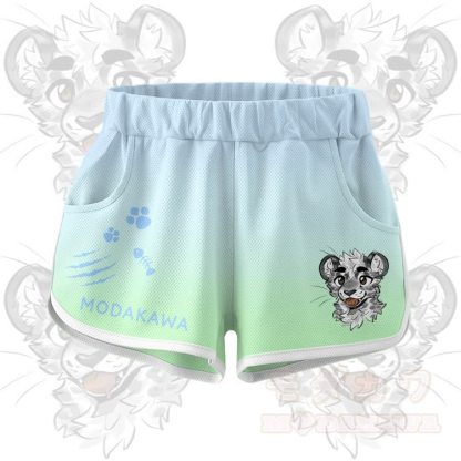 MODAKAWA X atka Tiger Graphic Crop Tank Sport Top Shorts Bikini Matching Outfit - Green Shorts - 5XL - image 6