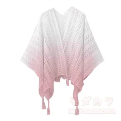 Knit Shawl Floral Cami Dress Matching Outfit - Shawl (Single) - 3XL - image 2