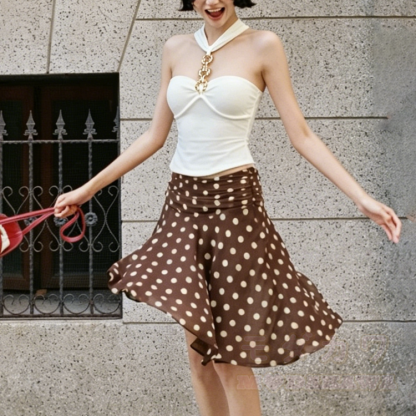 Gold Ring Halter Tube Top - image 1