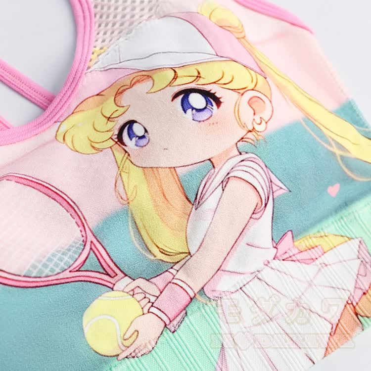 Anime Tennis Girl Mesh Sports Top Shorts Matching Outfit - image 4