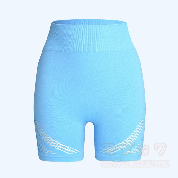 Panda Graphic Cross Back Sports Top Shorts Matching Outfit - Blue Shorts - L - image 11