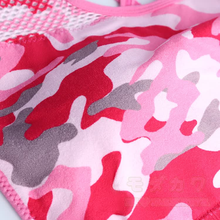 Pink Camo Graphic Cross Back Sports Top Shorts Matching Outfit - image 4