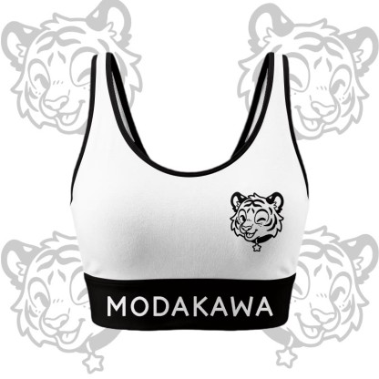 Happy Tiger Graphic Crop Tank Sport Top Shorts Bikini Modakawa Matching Outfit - White Top - 5XL - image 6