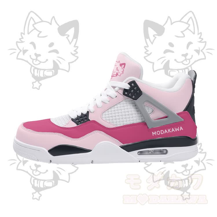 Tongue Out Kitty Graphic Modakawa Lace Up Sports Air Cushion Shoes - image 4