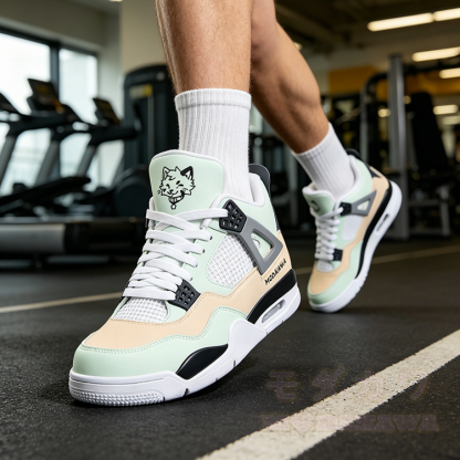 Tongue Out Kitty Graphic Modakawa Lace Up Sports Air Cushion Shoes - image 1