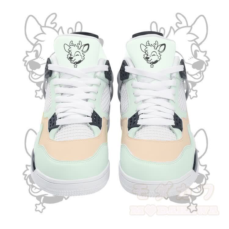 Deer Graphic Modakawa Lace Up Sports Air Cushion Shoes - Green - 48 - image 7