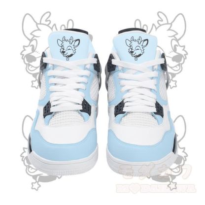 Deer Graphic Modakawa Lace Up Sports Air Cushion Shoes - Blue - 48 - image 6
