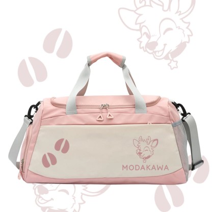 MODAKAWA X popipeko Deer Graphic Large Capacity Sports Gym Duffel Bag - Pink - 55*28*26 cm - image 2