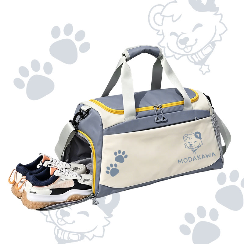 MODAKAWA X popipeko Puppy Graphic Large Capacity Sports Gym Duffel Bag - Blue - 55*28*26 cm - image 2