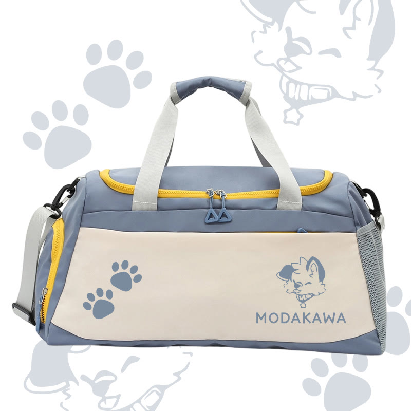 MODAKAWA X popipeko Puppy Graphic Large Capacity Sports Gym Duffel Bag - Blue - 55*28*26 cm - image 3