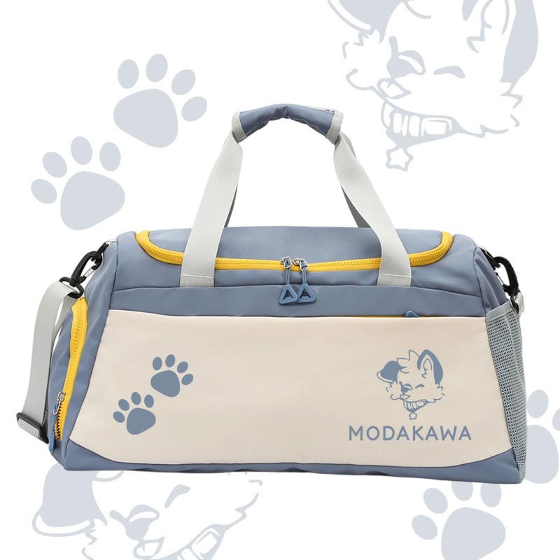 MODAKAWA X popipeko Puppy Graphic Large Capacity Sports Gym Duffel Bag - Blue - 55*28*26 cm - image 3