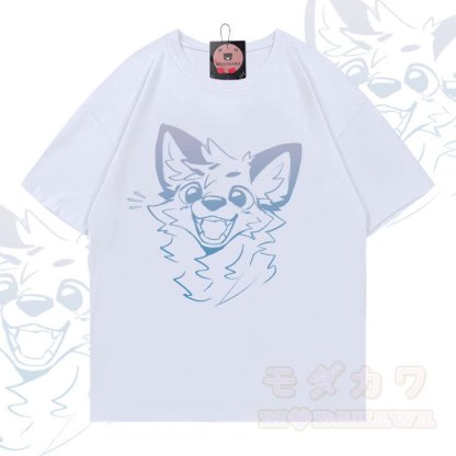 MODAKAWA X atka Fox Graphic 100% Cotton T-shirt - White - 5XL - image 2