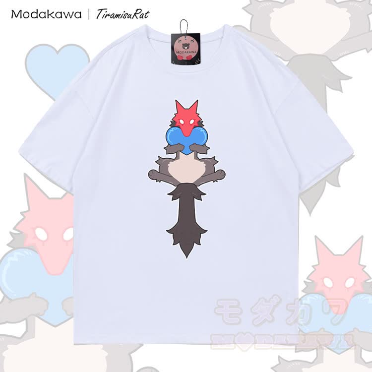MODAKAWA X TiramisuRat Rat Heart Graphic 100% Cotton T-shirt - White - 5XL - image 4