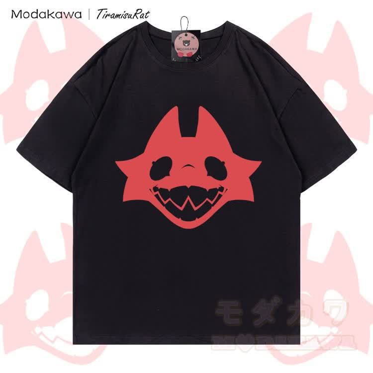 MODAKAWA X TiramisuRat Rat Face Graphic 100% Cotton T-shirt - Black - 5XL - image 2