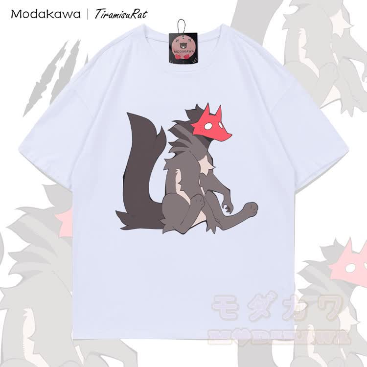 MODAKAWA X TiramisuRat Masked Rat Graphic 100% Cotton T-shirt - White - 5XL - image 2