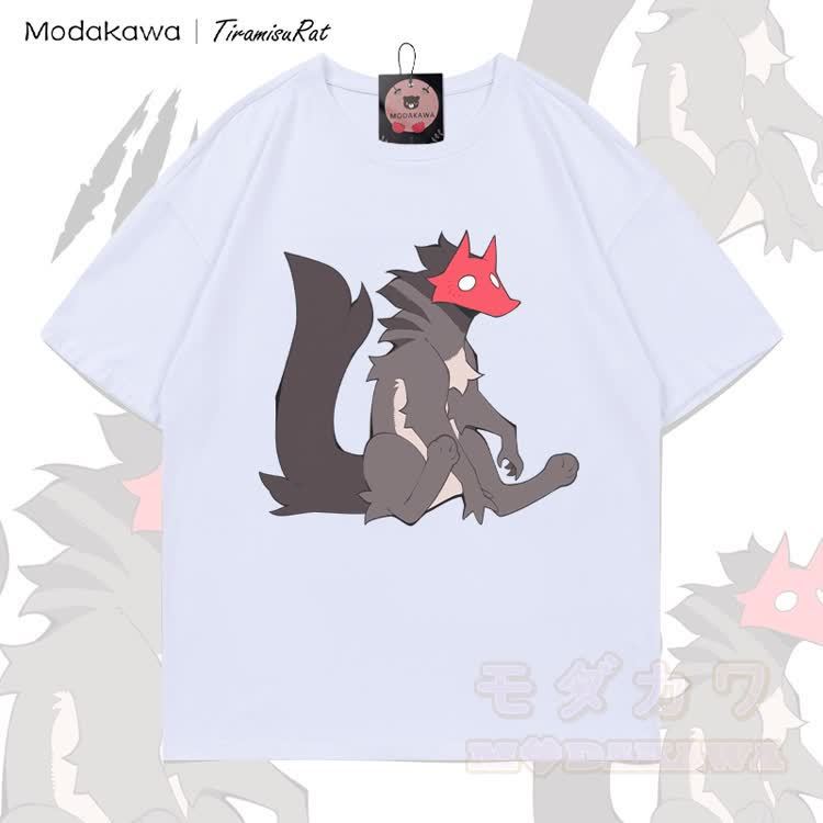 MODAKAWA X TiramisuRat Masked Rat Graphic 100% Cotton T-shirt - White - 5XL - image 2